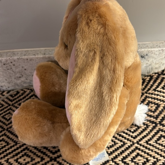 Build A Bear Workshop Light Brown Tan Rabbit Bunny Stuffed Plush Pink Nose BAB - Picture 5 of 8
